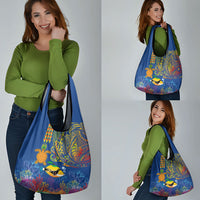 Hawaii Ocean Grocery Bag Pineapple Turtle and Mango Reef Triggerfish and Kakau Tattoo LT03 - Polynesian Pride