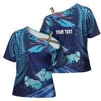 Personalized Hawaii Swimming Cross Shoulder Shirt Tribal Sporty Style LT03 - Polynesian Pride