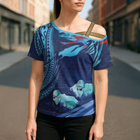 Personalized Hawaii Swimming Cross Shoulder Shirt Tribal Sporty Style LT03 - Polynesian Pride