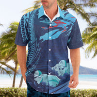 Personalized Hawaii Swimming Hawaiian Shirt Tribal Sporty Style LT03 - Polynesian Pride