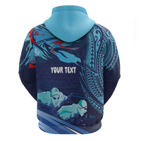 Personalized Hawaii Swimming Hoodie Tribal Sporty Style LT03 - Polynesian Pride