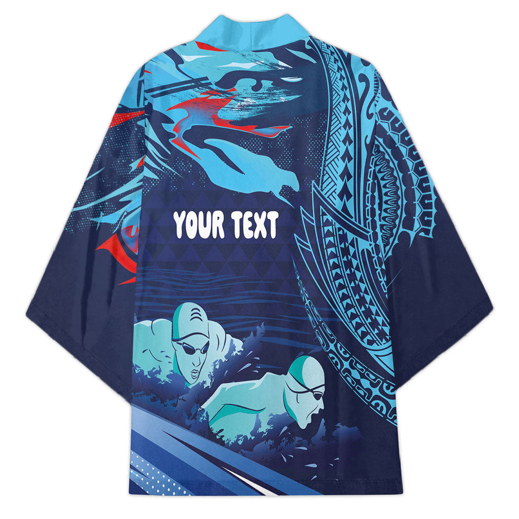 Personalized Hawaii Swimming Kimono Tribal Sporty Style LT03 - Polynesian Pride