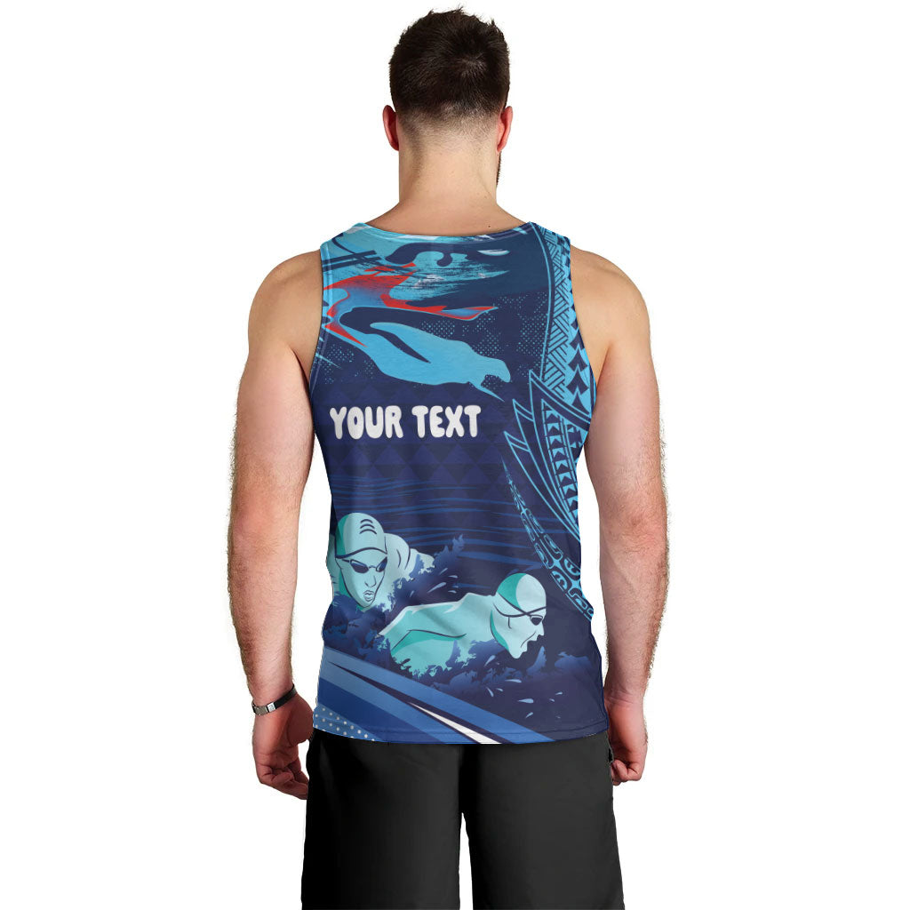 Personalized Hawaii Swimming Men Tank Top Tribal Sporty Style LT03 - Polynesian Pride