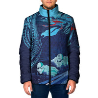 Personalized Hawaii Swimming Padded Jacket Tribal Sporty Style LT03 Men Multicolor - Polynesian Pride