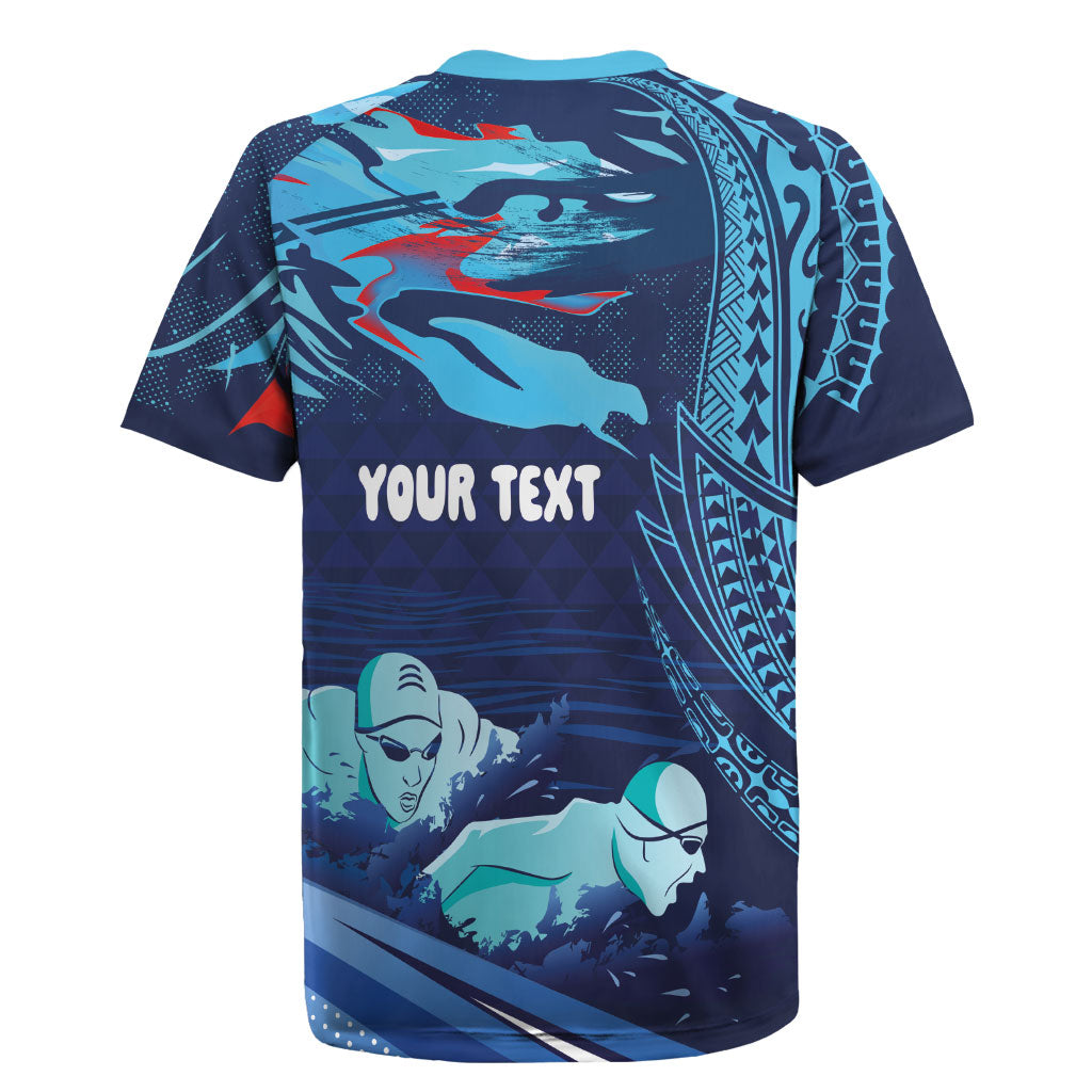Personalized Hawaii Swimming Rugby Jersey Tribal Sporty Style LT03 - Polynesian Pride