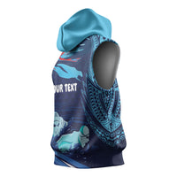 Personalized Hawaii Swimming Sleeveless Hoodie Tribal Sporty Style LT03 - Polynesian Pride