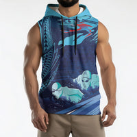 Personalized Hawaii Swimming Sleeveless Hoodie Tribal Sporty Style LT03 - Polynesian Pride