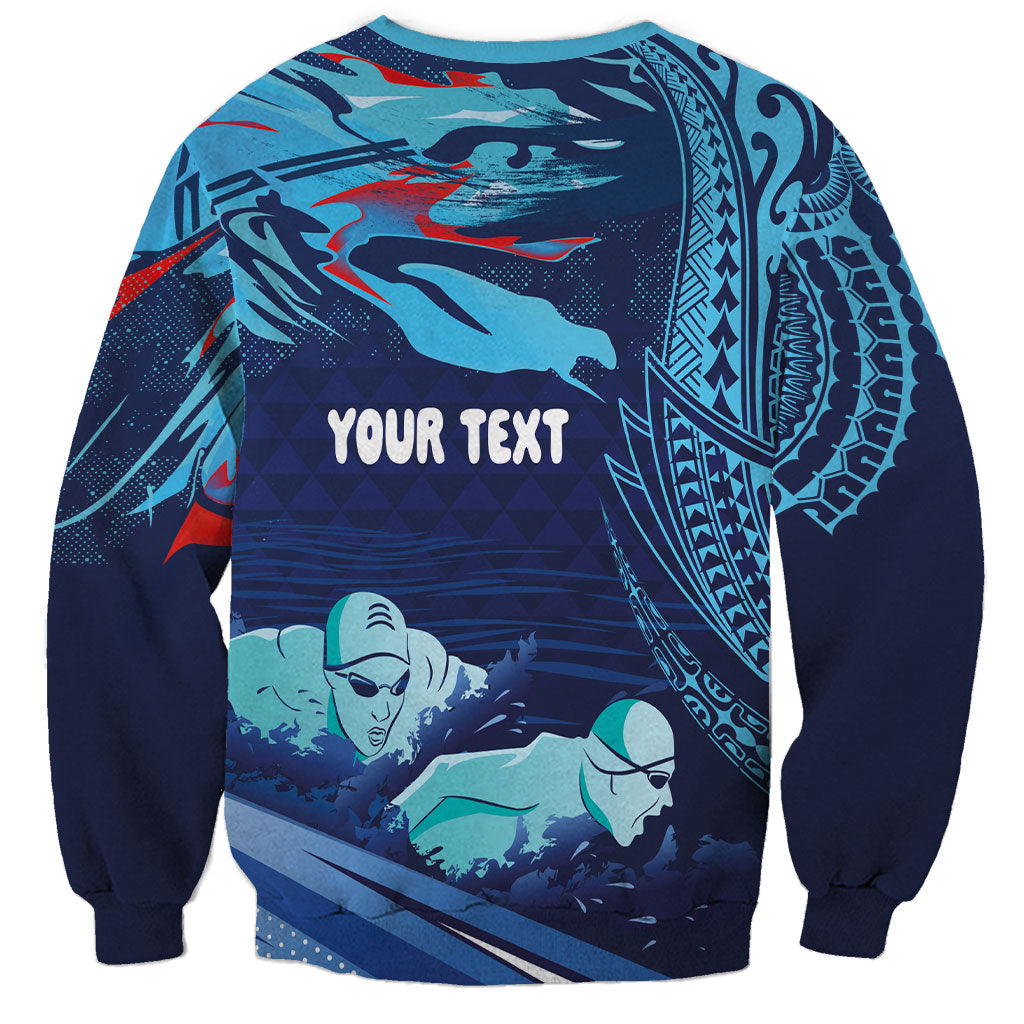 Personalized Hawaii Swimming Sweatshirt Tribal Sporty Style LT03 - Polynesian Pride