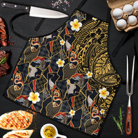 Hawaiian and Japanese Apron Polynesian Tattoo with Japanese Culture Kintsugi Style LT03 Multicolor - Polynesian Pride