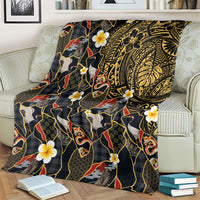 Hawaiian and Japanese Blanket Polynesian Tattoo with Japanese Culture Kintsugi Style LT03 - Polynesian Pride