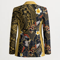 Hawaiian and Japanese Blazer Polynesian Tattoo with Japanese Culture Kintsugi Style LT03 - Polynesian Pride