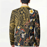 Hawaiian and Japanese Blazer Polynesian Tattoo with Japanese Culture Kintsugi Style LT03 - Polynesian Pride