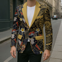 Hawaiian and Japanese Blazer Polynesian Tattoo with Japanese Culture Kintsugi Style LT03 - Polynesian Pride