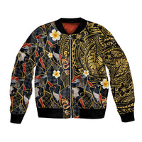 Hawaiian and Japanese Bomber Jacket Polynesian Tattoo with Japanese Culture Kintsugi Style LT03 Unisex Multicolor - Polynesian Pride