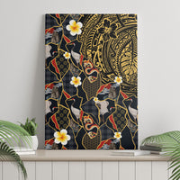 Hawaiian and Japanese Canvas Wall Art Polynesian Tattoo with Japanese Culture Kintsugi Style LT03 - Polynesian Pride