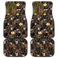 Hawaiian and Japanese Car Mats Polynesian Tattoo with Japanese Culture Kintsugi Style LT03 - Polynesian Pride