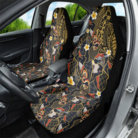 Hawaiian and Japanese Car Seat Cover Polynesian Tattoo with Japanese Culture Kintsugi Style LT03 - Polynesian Pride