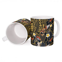 Hawaiian and Japanese Ceramic Mug Polynesian Tattoo with Japanese Culture Kintsugi Style LT03 - Polynesian Pride