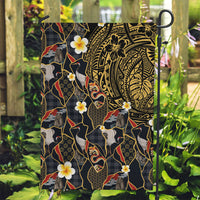 Hawaiian and Japanese Garden Flag Polynesian Tattoo with Japanese Culture Kintsugi Style LT03 Garden Flag Multicolor - Polynesian Pride