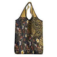 Hawaiian and Japanese Grocery Bag Polynesian Tattoo with Japanese Culture Kintsugi Style LT03 - Polynesian Pride