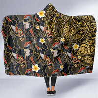 Hawaiian and Japanese Hooded Blanket Polynesian Tattoo with Japanese Culture Kintsugi Style LT03 One Size Multicolor - Polynesian Pride