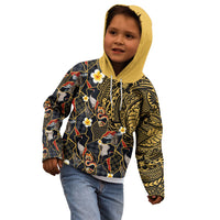 Hawaiian and Japanese Kid Hoodie Polynesian Tattoo with Japanese Culture Kintsugi Style LT03 - Polynesian Pride