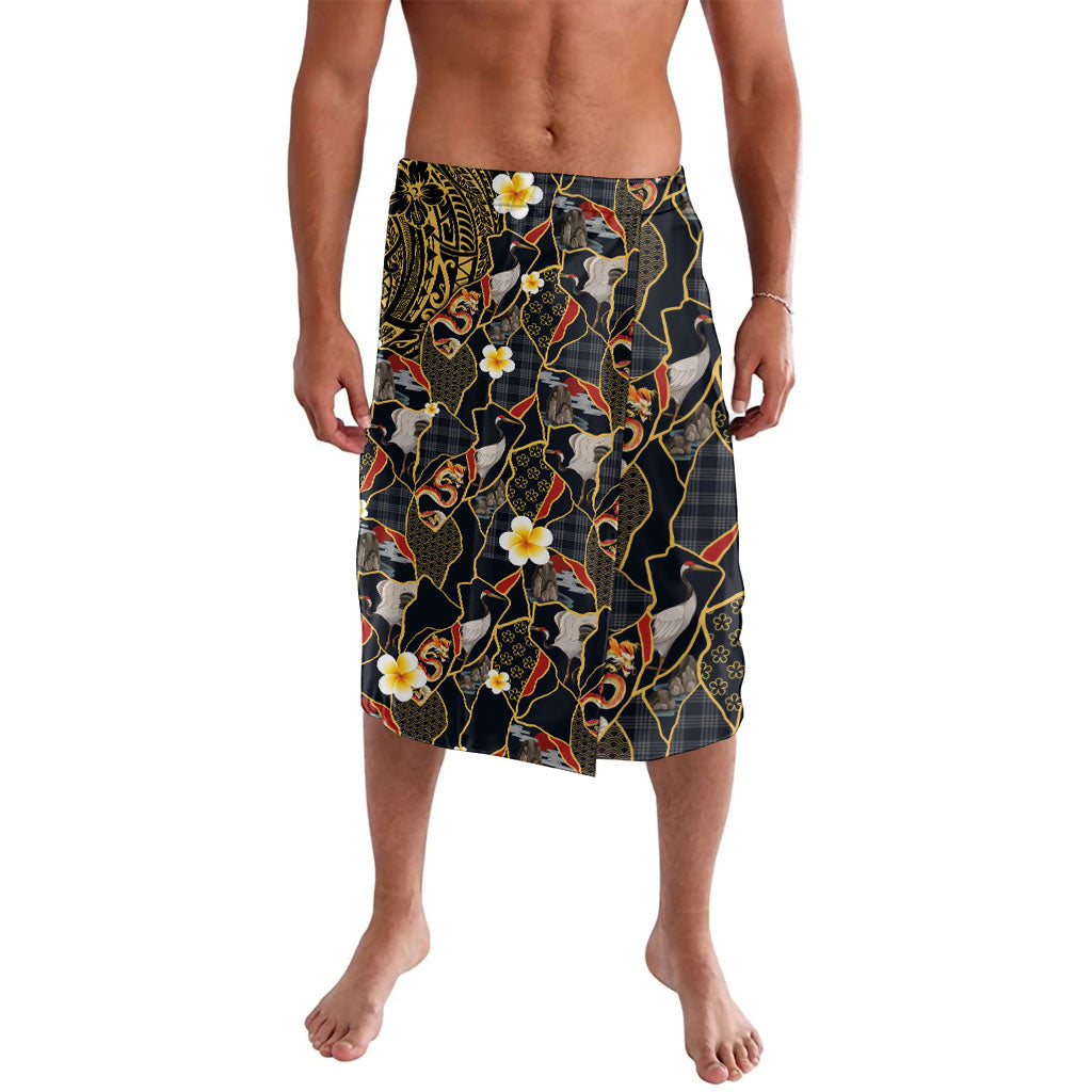 Hawaiian and Japanese Lavalava Polynesian Tattoo with Japanese Culture Kintsugi Style LT03 Multicolor - Polynesian Pride