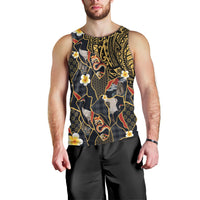 Hawaiian and Japanese Men Tank Top Polynesian Tattoo with Japanese Culture Kintsugi Style LT03 - Polynesian Pride