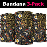 Hawaiian and Japanese Neck Gaiter Polynesian Tattoo with Japanese Culture Kintsugi Style LT03 package One Size: 25*50cm Multicolor - Polynesian Pride
