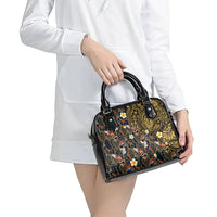 Hawaiian and Japanese Shoulder Handbag Polynesian Tattoo with Japanese Culture Kintsugi Style LT03 - Polynesian Pride