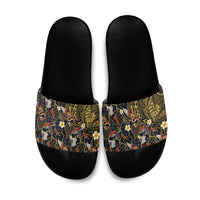 Hawaiian and Japanese Slide Sandals Polynesian Tattoo with Japanese Culture Kintsugi Style LT03 Multicolor - Polynesian Pride