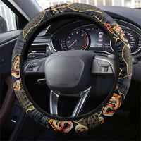 Hawaiian and Japanese Steering Wheel Cover Polynesian Tattoo with Japanese Culture Kintsugi Style LT03 - Polynesian Pride