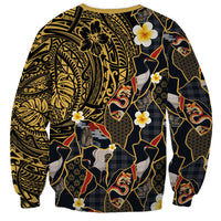 Hawaiian and Japanese Sweatshirt Polynesian Tattoo with Japanese Culture Kintsugi Style LT03 - Polynesian Pride