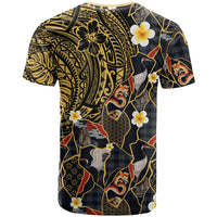 Hawaiian and Japanese T Shirt Polynesian Tattoo with Japanese Culture Kintsugi Style LT03 - Polynesian Pride