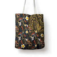 Hawaiian and Japanese Tote Bag Polynesian Tattoo with Japanese Culture Kintsugi Style LT03 - Polynesian Pride