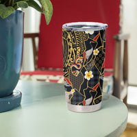 Hawaiian and Japanese Tumbler Cup Polynesian Tattoo with Japanese Culture Kintsugi Style LT03 - Polynesian Pride