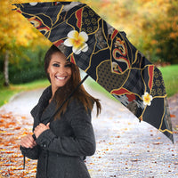 Hawaiian and Japanese Umbrella Polynesian Tattoo with Japanese Culture Kintsugi Style LT03 - Polynesian Pride