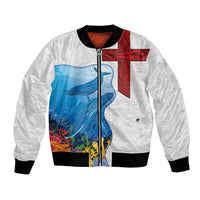 Tonga Swimming with Whales Bomber Jacket Ngatu Pattern LT03 Unisex Multicolor - Polynesian Pride