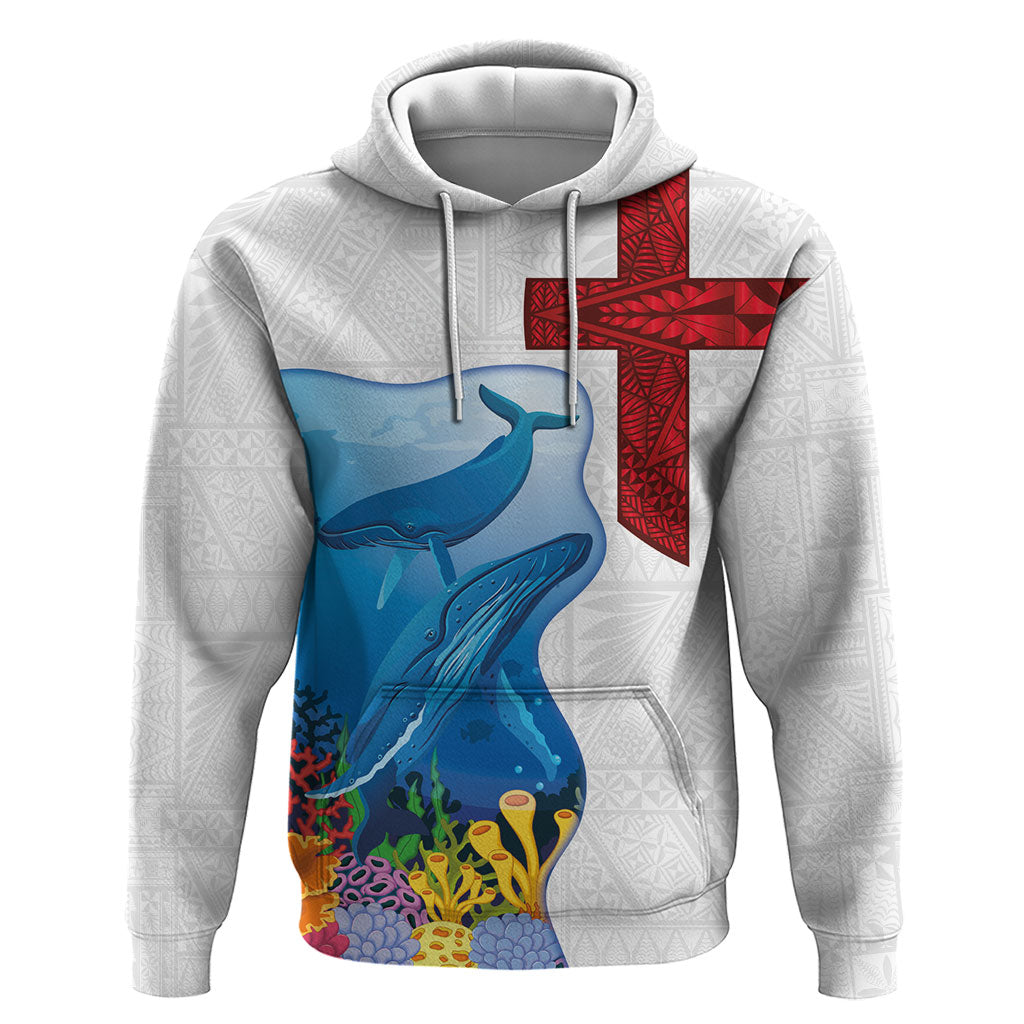 Tonga Swimming with Whales Zip Hoodie Ngatu Pattern LT03 Pullover Hoodie Multicolor - Polynesian Pride