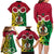 Vanuatu Family Matching Long Sleeve Bodycon Dress and Hawaiian Shirt Pig Tusk Mix Maori Pattern and Namele Leaf LT03 - Polynesian Pride