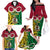 Vanuatu Family Matching Off Shoulder Long Sleeve Dress and Hawaiian Shirt Pig Tusk Mix Maori Pattern and Namele Leaf LT03 - Polynesian Pride