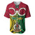 Personalised Vanuatu Baseball Jersey Pig Tusk Mix Maori Pattern and Namele Leaf LT03 Red - Polynesian Pride