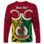 Personalised Vanuatu Long Sleeve Shirt Pig Tusk Mix Maori Pattern and Namele Leaf LT03 - Polynesian Pride