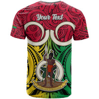 Personalised Vanuatu T Shirt Pig Tusk Mix Maori Pattern and Namele Leaf LT03 - Polynesian Pride