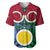 Vanuatu Shefa Province Baseball Jersey Pig Tusk Mix Maori Pattern and Namele Leaf LT03 Red - Polynesian Pride