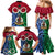 Vanuatu Shefa Province Family Matching Mermaid Dress and Hawaiian Shirt Pig Tusk Mix Maori Pattern and Namele Leaf LT03 - Polynesian Pride