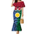 Vanuatu Shefa Province Family Matching Mermaid Dress and Hawaiian Shirt Pig Tusk Mix Maori Pattern and Namele Leaf LT03 Mom's Dress Red - Polynesian Pride