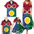 Vanuatu Shefa Province Family Matching Summer Maxi Dress and Hawaiian Shirt Pig Tusk Mix Maori Pattern and Namele Leaf LT03 - Polynesian Pride