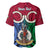 Personalised Vanuatu Shefa Province Baseball Jersey Pig Tusk Mix Maori Pattern and Namele Leaf LT03 - Polynesian Pride