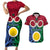 Personalised Vanuatu Shefa Province Couples Matching Short Sleeve Bodycon Dress and Hawaiian Shirt Pig Tusk Mix Maori Pattern and Namele Leaf LT03 Red - Polynesian Pride